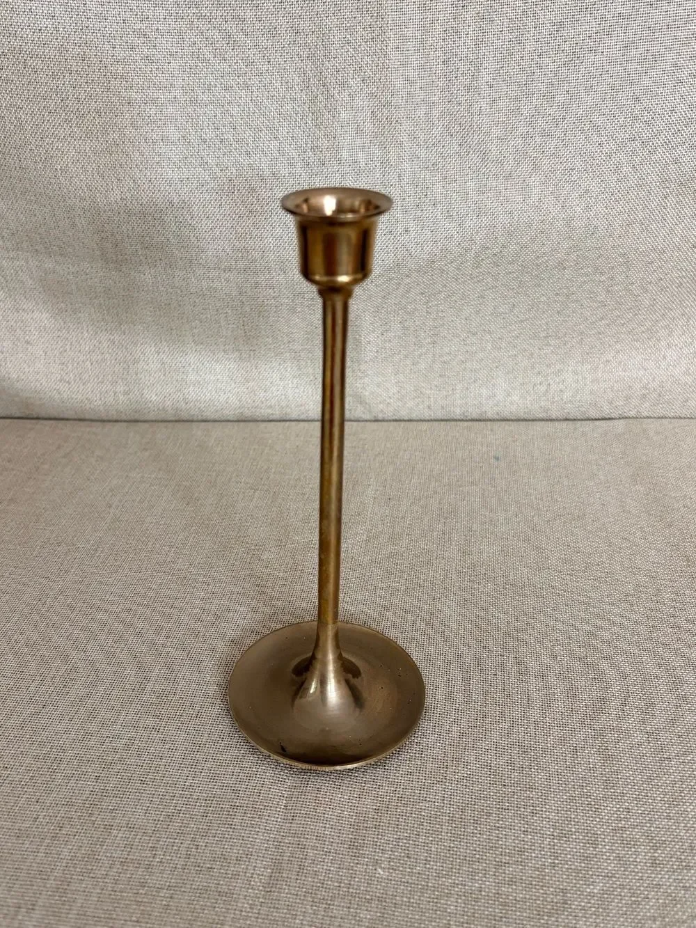 Vintage Brass Candlestick Holder Single Taper Candle Mid Century Decor